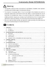 Preview for 3 page of Delta DVPSCM Series Operation Manual