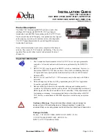 Delta DZNT-104T Installation Manual preview