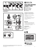 Delta Grail T14285-H2O Specification Sheet предпросмотр