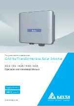 Delta H2.5 210 Operation And Installation Manual предпросмотр