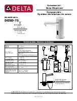 Delta HDF DESD-75 Series Manual предпросмотр