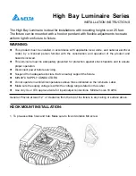 Delta High Bay Luminaire Series Installation Instructions Manual preview