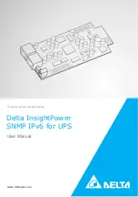 Delta InsightPower SNMP IPv6 for UPS User Manual preview