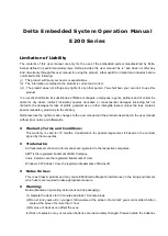 Preview for 3 page of Delta IPC-E200 Series Operation Manual