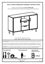 Delta LARGE SIDEBOARD Assembly Instructions Manual preview