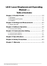 Delta LD-100E-M22 Operating Manual preview