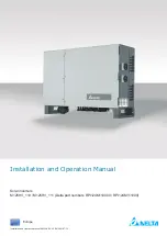 Preview for 1 page of Delta M125HV 110 Installation And Operation Manual