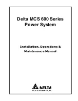 Preview for 2 page of Delta MCS-600 Series Installation, Operation & Maintenance Manual