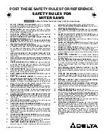 Предварительный просмотр 1 страницы Delta Miter Saws Safety Manual