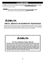 Preview for 28 page of Delta (Model TS220LS) Instruction Manual