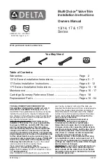 Предварительный просмотр 3 страницы Delta MultiChoice 13/14 Series Installation Instructions And Owner'S Manual