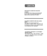 Delta MultiChoice Ara T27T867 Series Owner'S Manual preview