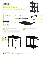 Preview for 1 page of Delta Quick Rack WS1003 Instructions