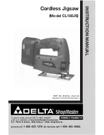 Preview for 1 page of Delta ShopMaster CL180JS Instruction Manual