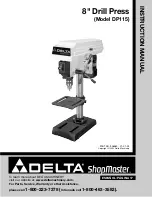 Delta ShopMaster DP115 Instruction Manual предпросмотр