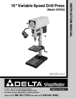 Delta ShopMaster DP250 Instruction Manual предпросмотр