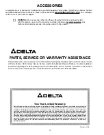 Предварительный просмотр 10 страницы Delta Shopmaster GR050 Instruction Manual