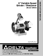 Preview for 1 page of Delta SHOPMASTER GR250 Instruction Manual