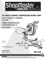 Delta ShopMaster S26-263L Instruction Manual предпросмотр