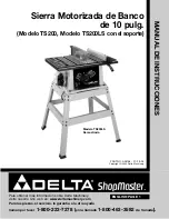 Preview for 27 page of Delta ShopMaster TS200 Instruction Manual