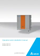 Delta SOLIVIA 30 EU T4 TL Operation And Installation Manual preview