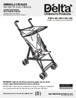 Delta Umbrella stroller Assembly Instructions Manual preview