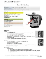 Предварительный просмотр 1 страницы Delta UNISAW 36-812 Quick Start Manual