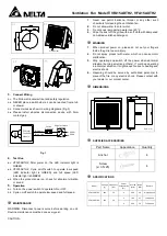 Preview for 4 page of Delta VFA15ADTH2 Installation And Operating Instructions Manual