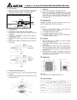 Preview for 4 page of Delta VFB24ACTH Installation And Operating Instructions Manual