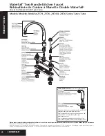 Delta Waterfall 2174 Series Specification Sheet предпросмотр