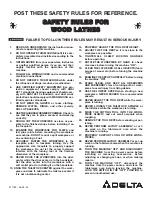 Delta Wood Lathe Safety Rules preview