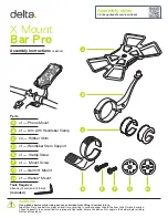 Preview for 1 page of Delta X Mount Bar Pro Assembly Instructions