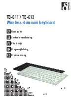 Preview for 1 page of Deltaco TB-611 User Manual