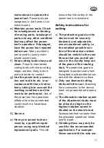 Preview for 71 page of Deltafox 77002551 Translation Of The Original Instructions For Use