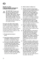 Preview for 72 page of Deltafox 77005301 Translation Of The Original Instructions For Use