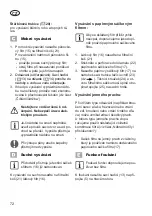 Preview for 72 page of Deltafox DC-WDE 1315 P Instructions For Use Manual