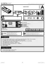 deltalight RGBW DRIVER Installation Instruction preview