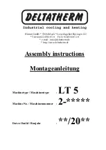 Deltatherm LT 5 Series Assembly Instructions Manual предпросмотр