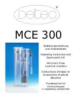 Preview for 1 page of Deltec MCE 300 Operating Instructions And Spare Parts List