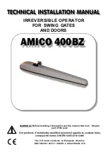 Delton AMICO 400BZ Technical Installation Manual preview