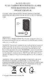 Preview for 1 page of Deltronic Security 36.3533 Owner'S Manual