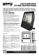 Deluce Lighting DL2MGFL10WBLKG Fitting Instructions предпросмотр