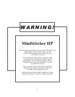 Preview for 3 page of DeLuxe Stitcher IMSHP-A25 Operation And Maintenance Manual