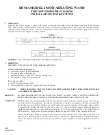 DEMA 292QD AERATING WAND Installation Instructions preview