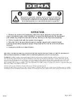 Предварительный просмотр 5 страницы DEMA 910-FOG Owner'S Manual