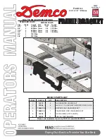 Preview for 1 page of Demco 8553015 Operator'S Manual