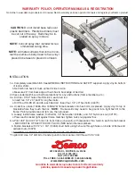 Preview for 2 page of Demco 8553015 Operator'S Manual