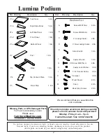 Preview for 2 page of Demco MooreCo Balt Lumina Podium 27562 Assembly Instructions Manual