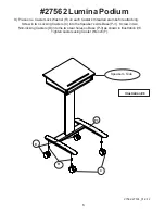 Preview for 6 page of Demco MooreCo Balt Lumina Podium 27562 Assembly Instructions Manual