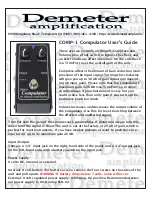 Предварительный просмотр 1 страницы Demeter Amplification COMP-1 Compulator User Manual